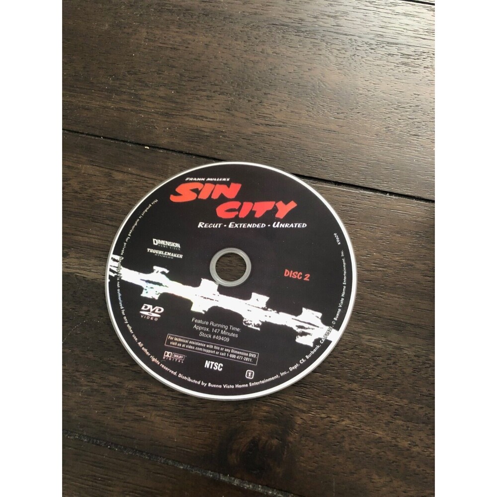 Sin City Recut‎ Extended(DVD) Frank Miller/Robert Rodriguez (DIR) EN/FR Disc 2